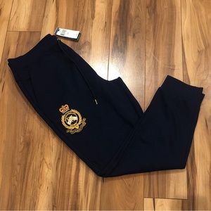 Polo Ralph Lauren RL Gold Crown Crest Patch Jogger Sweatpants Navy NWT Men’s Md